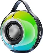Wireless Outdoor Speakers, Portable Speaker with Lights, Stereo Device with Lights for Offices Car Bathroom Family Garage Home Friends Patio