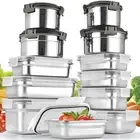 Containers With Lids 12pc 304 Stainless Steel Food Storage Leakproof Meal Prep