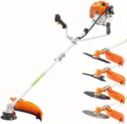 43Cc 2 Stroke Engine Whipper Snipper + 4 Blades (5 in 1)