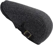[WATIIFUFU] Men's Peaked Cap Beret Hat Sunscreen Cap Men Beret Cap Man Hat Fleece Hat Mens Casual Mens Caps and Hats Cotton Hats for Men Newsboy Cap Vintage Beret Beanie Wool Black