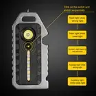 (Gray)COB Small Keychain Flashlight Mini Magnet COB Work Light Magnetic A