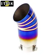 64mm Exhaust Pipe Tip 2.5inch Stainless Steel Chrome Rainbow Black Gold Burnt Blue Muffler Tail Throat 2.5 Inch JDM Universal