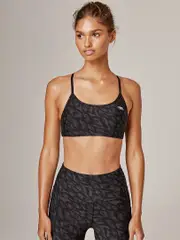 Womens Padded Sports Bra. Running Bare Gelato Crop Top