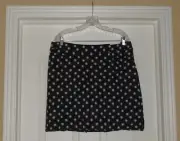 Chico's ZENERGY POLKA DOT SKORT Sz 1.5 Medium 10 Black Pleat Skirt Short NWT $80