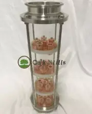 4" Borosilicate Glass Copper Bubble Plate Moonshine Reflux Column 4 inch Distill