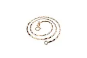 Solid 925 Sterling Silver Ingot Chain in Rose Gold Layered