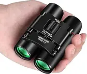 [PISEZ] 30X60 Compact Binoculars for Adults and Kids，Lightweight Foldable Easy Focus Small Binoculars for Bird Watching Hunting Concert Traveling Theater Opera Sightseeing