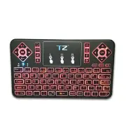 Q9 2.4G mini 3 Colors Backlit Touchpad Air Mouse Mini Keyboard for Android TV Box Phone