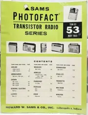1 Sams Photofact Transistor Radio Series Service Manual TSM-53, # 53 May 1965