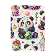 Velveteen Plush Blanket Cute Giant Panda Bubble Tea Pattern Home Decor Animal
