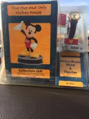 New In Plastic MICKEY MOUSE FIGURE & WATCH by Lorus