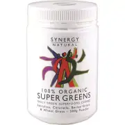 Synergy Natural Organic Super Greens (Spirulina, Chlorella, Barley Grass & Wheat