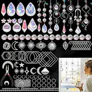 Hung Sun Catcher Kits,Hung Chandelier Crystals Prisms Parts Kit | Crystal Sun Catcher Kits, Crafts Stained Glass Window Hung Rainbow Maker Pendants