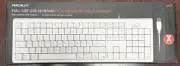 Macally Full Size USB Keyboard White Compatible All Macs with USB Port QKEYB