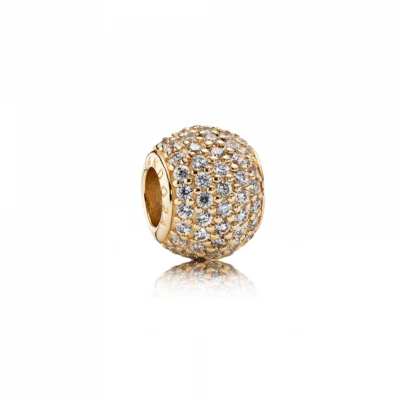 Authentic Pandora 14k Pure Gold Pave Charm