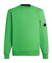 logo-patch cotton sweatshirt L Green