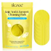 Kojic Acid and Turmeric Cleansing Pads - Gentle and Non-Irritating - Improve Skin Lightening, Clean, Repair, and Brightening - 60PCS
