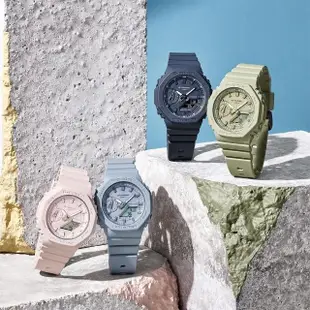 【CASIO 卡西歐】G-SHOCK 女錶 八角農家橡樹 霧面雙顯手錶-藍(GMA-S2100BA-2A1)