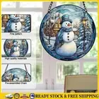 Suncatcher Window Wall Hanging Ornaments with Chain and Hook Acrylic Snowmans .