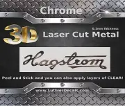 Hagstrom Guitar Decal 3d metal Headstock Restoration Sticker logo m62