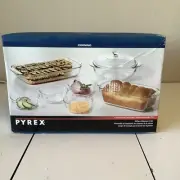 Vintage Pyrex Corning 8 piece Bakeware Set 1996 6108742 New In Sealed Box