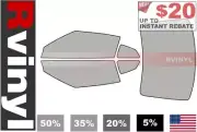 Rtint Precut Window Tint Kit for Nissan GT-R 2009-2016 Tinting Films (for: Nissan)