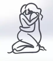 12 DXF File CNC Plasma Router Plotter Cut Vector Women Hug Love 6070