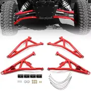 Red High Clearance Steel Front A Arms for 2014+ Polaris RZR XP Turbo / 4 1000