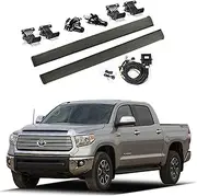 MOMOAU Auto Retractable Electric Running Boards Compatible with 2013-2022 Toyota Tundra Double Crew Cab - 2-Pack Aluminum Alloy Side Steps with LED Lights, True Flush Mount((2022 to))