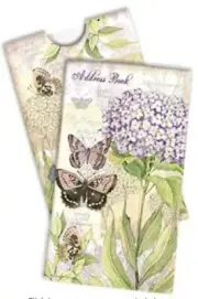 The LANG Companies Field Guide Pocket Address Book w Sleeve Art by Susan Winget