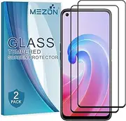 [MEZON] [2 Pack] Full Coverage Tempered Glass for OPPO A96 - Crystal Clear Premium 3D Edge 9H HD Screen Protector (OPPO A96, 9H Full)