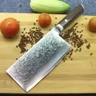 Cleaver Knife Damascus Steel VG10 Core Wood Handle Butcher Beef Slicing Chopping