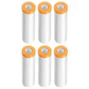 6 Rolls Pre-Taped Masking Film 59.1"x65.6ft Tape and Drape Plastic Drop Cloth