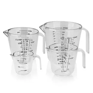 創意透明塑料量杯帶刻度燒杯烘培量酒杯厚實量勺實用廚房工具