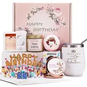 Birthday Gifts for Women, Happy Bath Set Relaxing Spa Gift Baskets Ideas for Wom