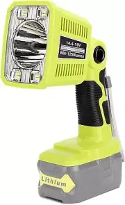 1250LM LED Flashlight Compatible with Ryobi 18v Battery 18W Work Light for Camp