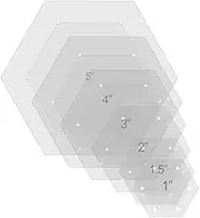 Byttlerom 6Pcs Hexagon Quilting Template Acrylic Quilting Rulers & Templates,Piecing Sewing Templates Seam Allowance
