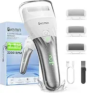 Electric Callus Remover for Feet - 2-Speed Rechargeable Pedicure Kit with 3 Rollers, IPX4 Waterproof Foot File & Digital Display | Professional Dead Skin & Callus Remover for Women/Men