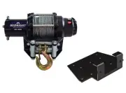 Viper 50 Ft Winch 3000 lb Steel w/ Mount For Yamaha Big Bear 400 2002-06