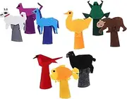 9pcs Cartoon Animal Puppet Finger Puppets Animals Finger Animals Puppets Puppets Finger Puppets for Animal Hand Puppet Soft Stuffed Puppet Story Felt