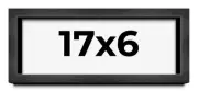 17x6 Shadow Box Frame Grey Charcoal Black | 0.875 Inches Deep | Wood Shadowbox D
