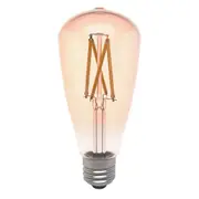 Laser Smart Antique Style Filament LED Bulb Amber E27 ST64 Works GoogleHome Alexa