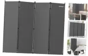 4 Panel Room Divider Folding Privacy Screen Home Office Dorm Decor () Grey