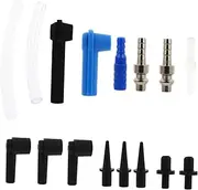 Kichvoe 16Pcs Brake Fluid Change Tool Kit Durable Oil Bleeder Pump Connector for Cars Trucks Construction Vehicles Easy One Person Operation Quality Brake Fluid Connector
