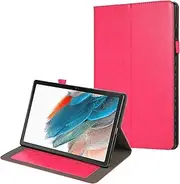 for Samsung Galaxy Tab A8 10.5 Case 2021, Premium PU Leather Case with Auto Wake & Sleep, Card Houlder & Multiple Viewing Angles for Samsung Tab A8 10.5 Inch Tablet SM-X200/X205/X207 (Hot Pink)