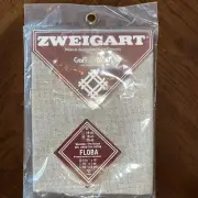 Zweigart Counted Cross Stitch Fabric 18ct Floba Linen/Rayon 13.5x18 Oatmeal