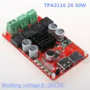 TPA3116 2X 50W Bluetooth Receiver Amplifier Board TF USB Decoder Remote Control