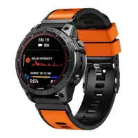 在飛比找ETMall東森購物網優惠-適用佳明Garmin Fenix7/6/5雙色硅膠表帶本能1