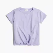 J. Crew Crew Cuts Girls' tie-front tee 2XS