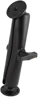 RAM MOUNTS RAM-101U-D 2 Round Bases & Long Arm Set, AMP Hole Pattern, 1.5" Ball